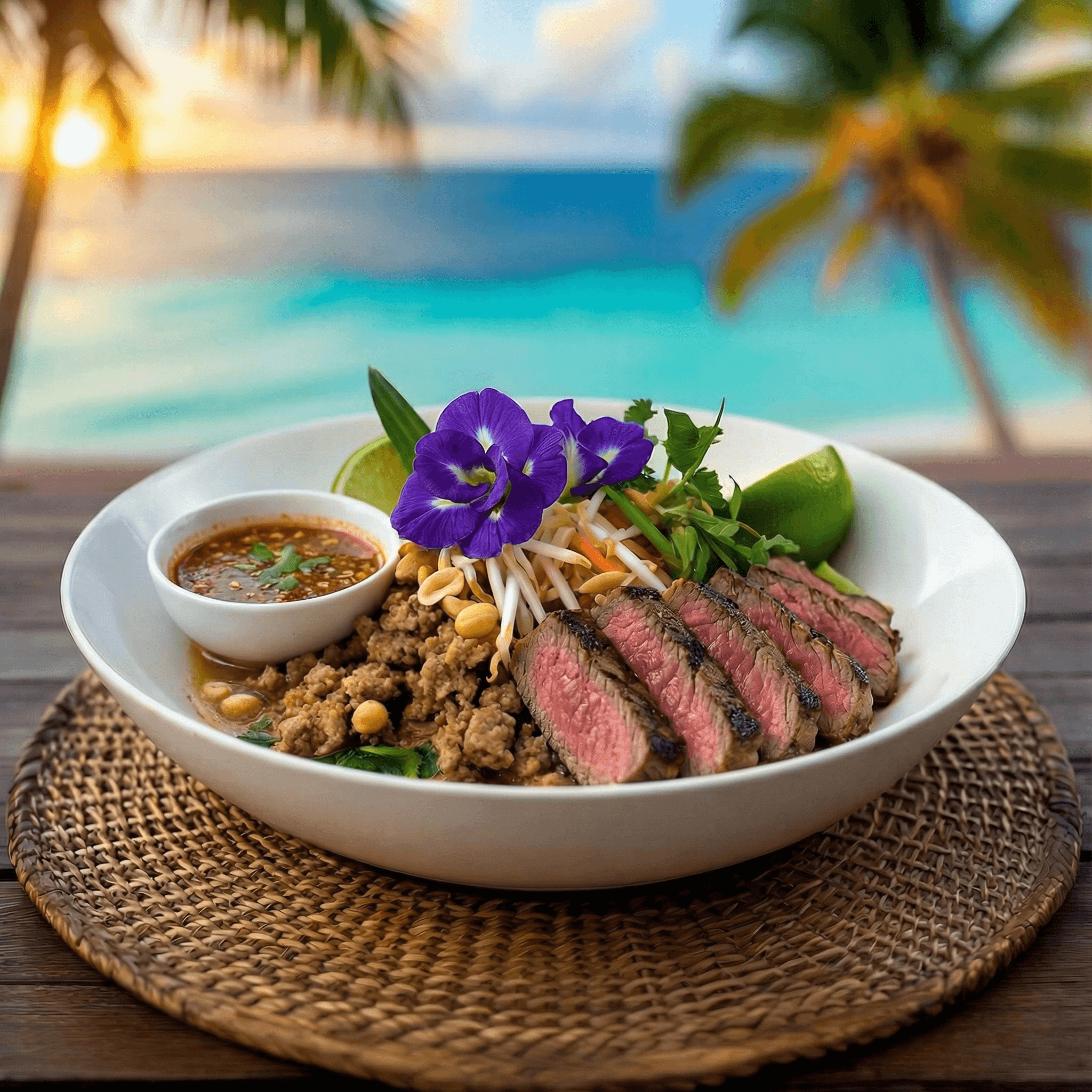 Hibachi chef cooking at Koloa Thai Bistro